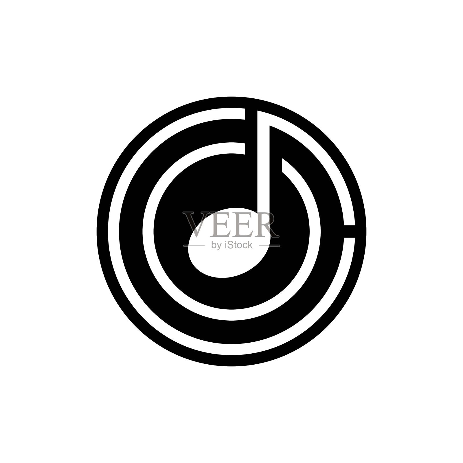 音乐标志形象插画图片素材