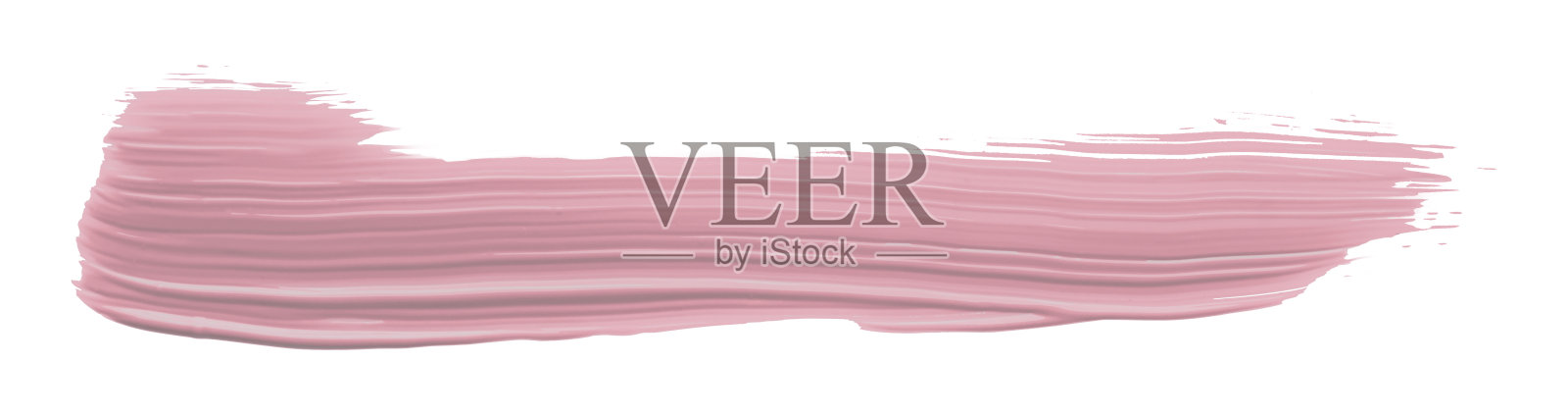 闪亮的粉色笔刷孤立在白色背景上。柔和的颜色。照片摄影图片