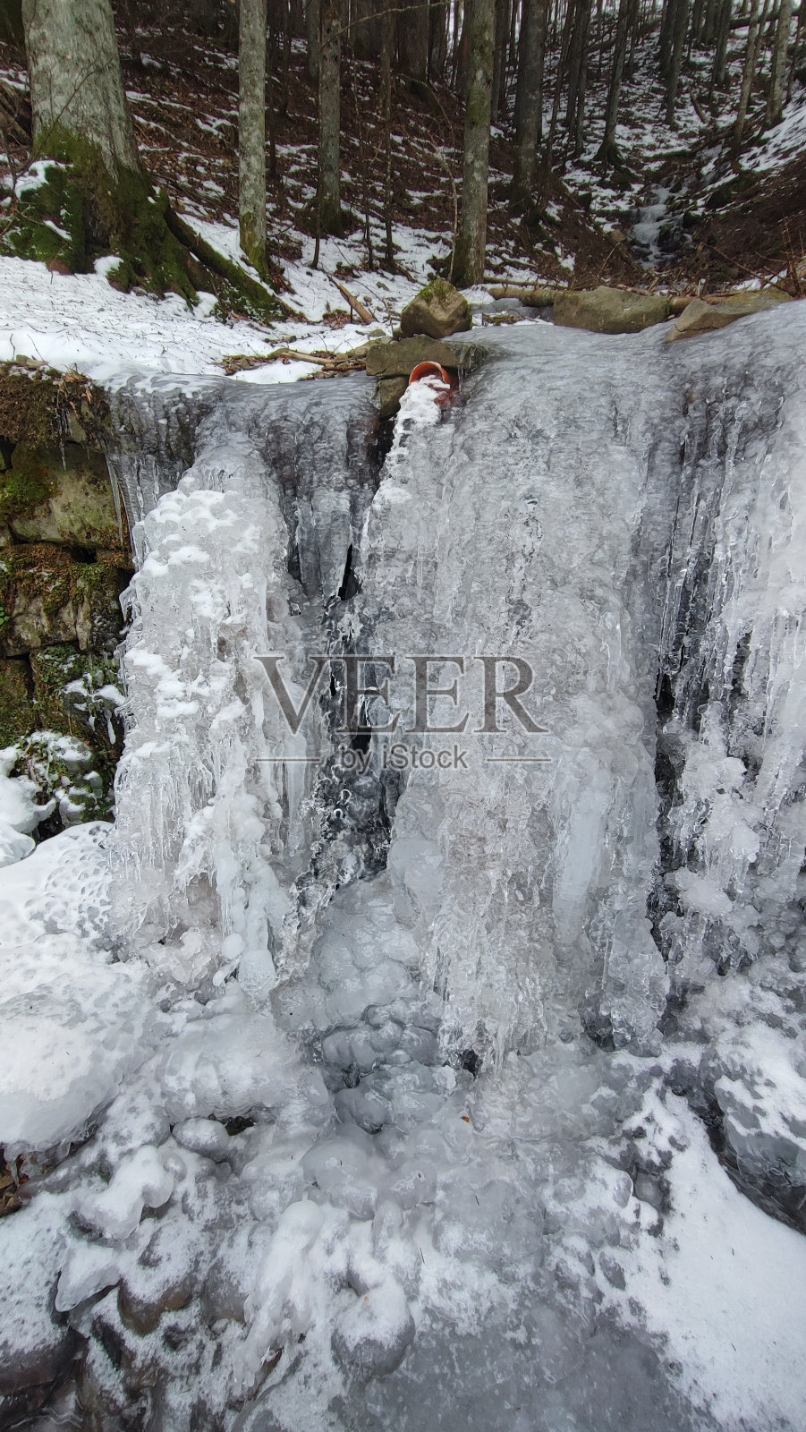 冰冻瀑布照片摄影图片