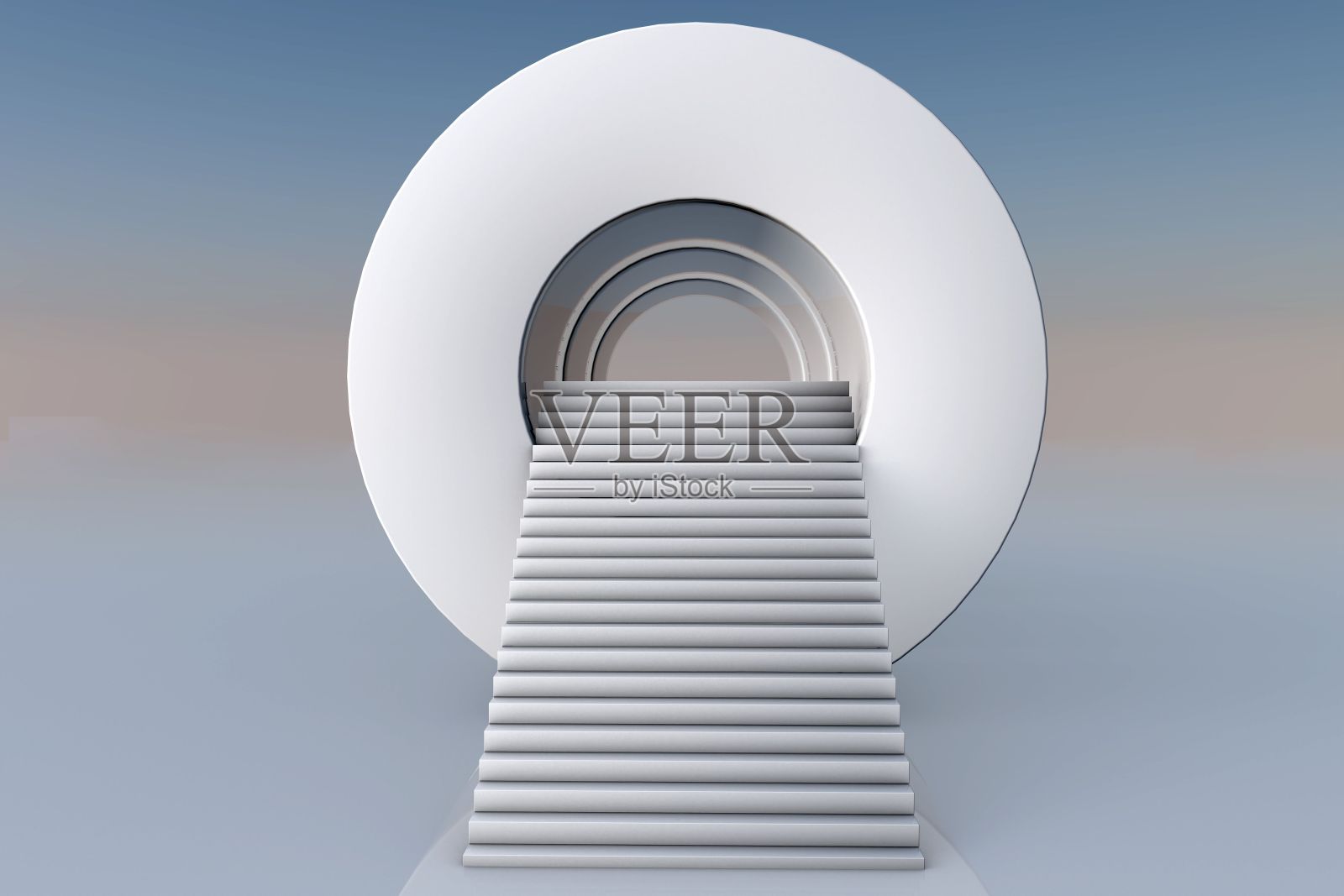 三维插图-抽象建筑。有机建筑的概念照片摄影图片