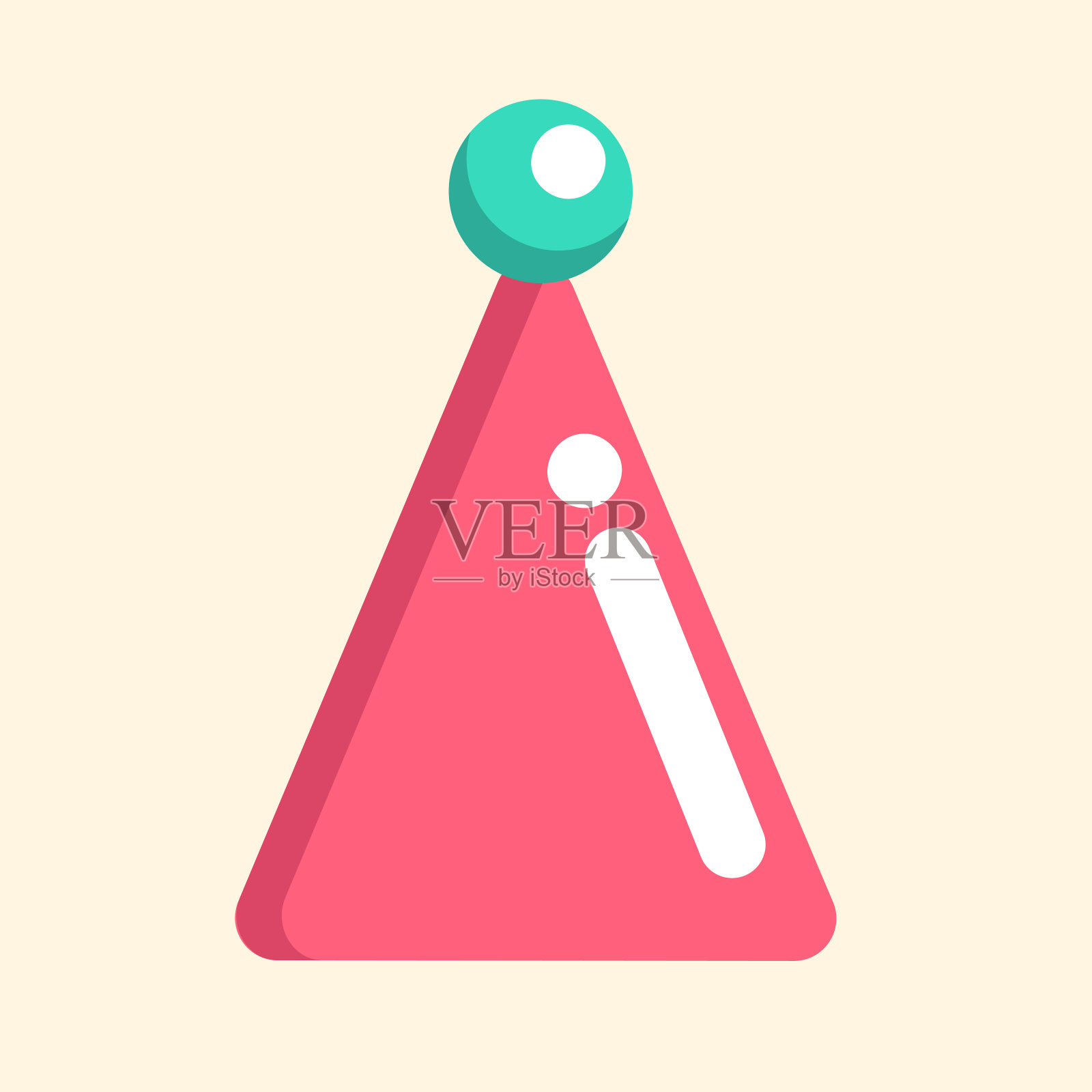 嘉年华和派对圆锥，嘉年华，生日，周年纪念头部配件在可爱的卡通风格，派对和节日的矢量装饰对象。插画图片素材