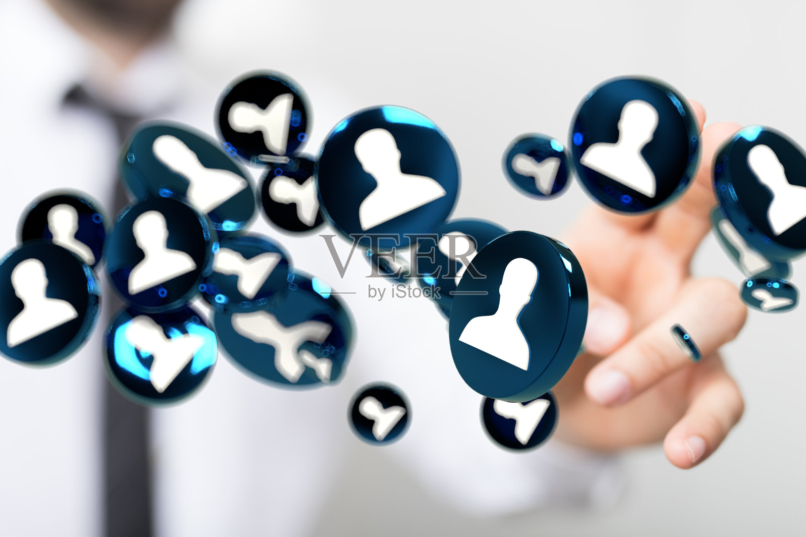 人手展示互联网与数据数字概念的团队合作照片摄影图片