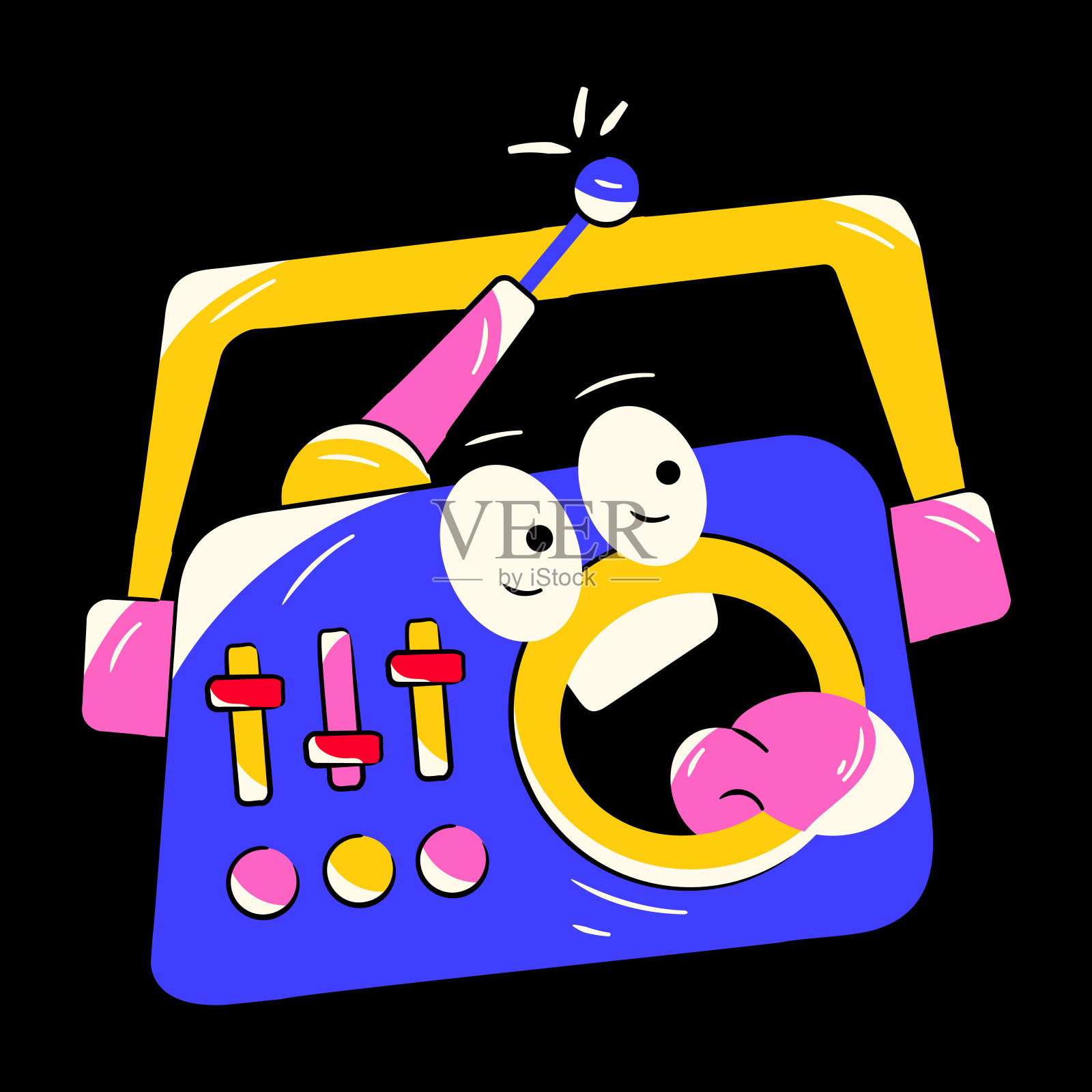 收音机插画图片素材