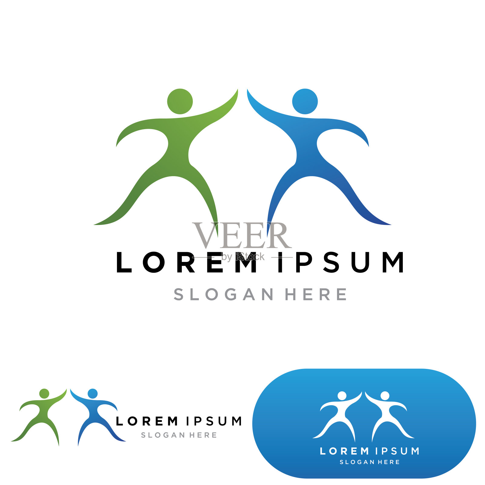 健康生活人物标志插画图片素材