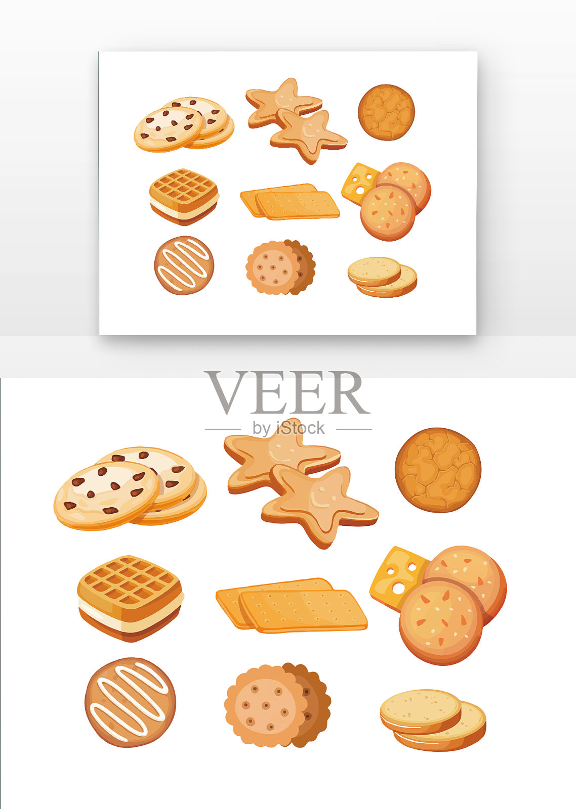 卡通饼干组合设计元素图片