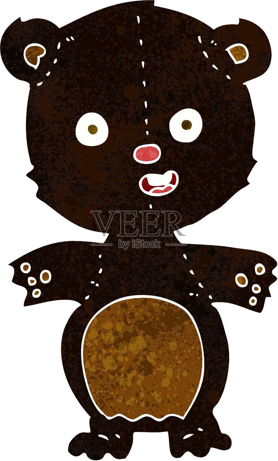 可爱的黑熊卡通设计元素图片