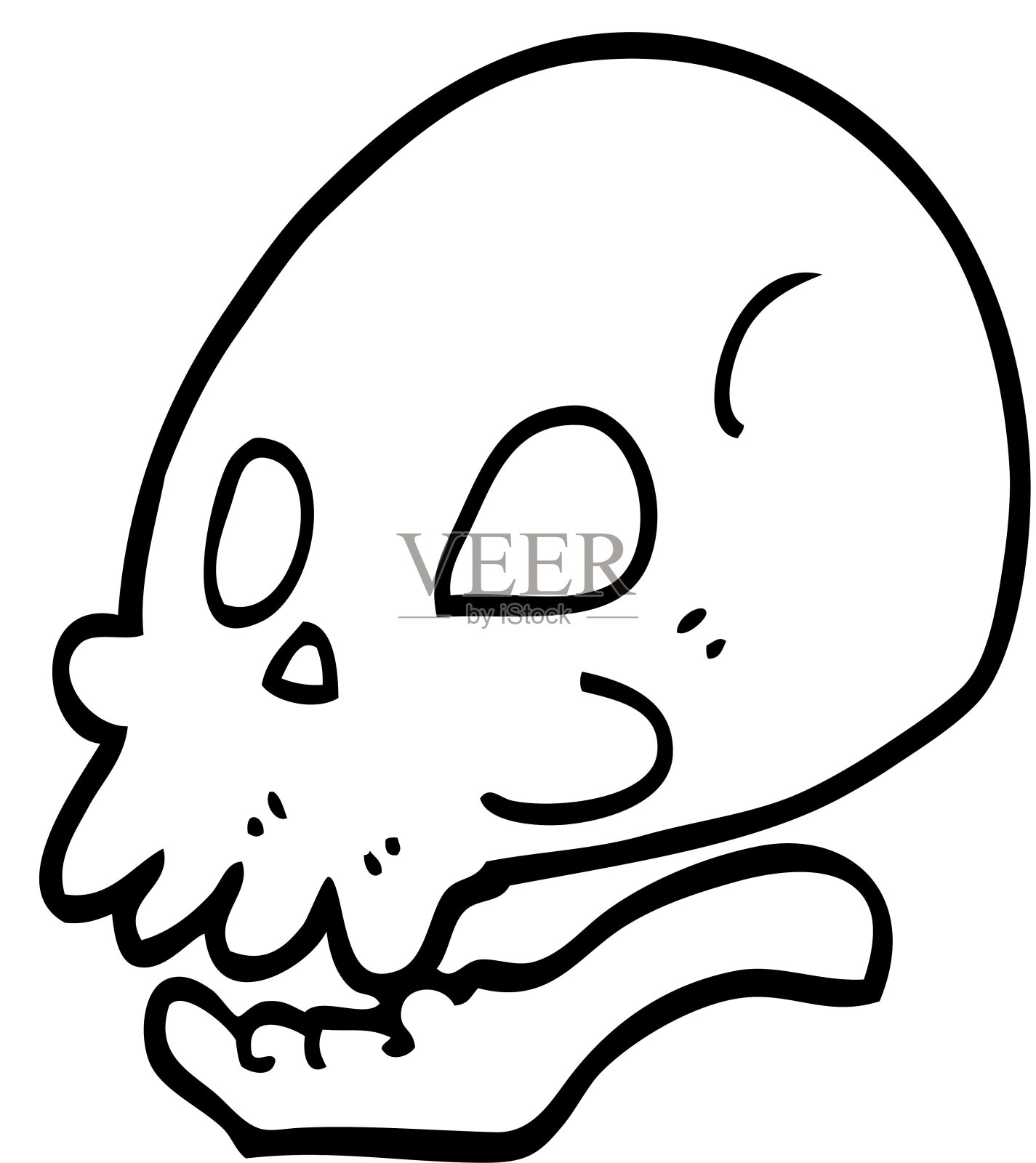 卡通的头骨插画图片素材