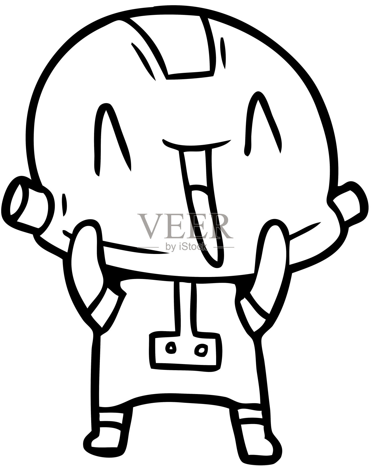 卡通机器人设计元素图片