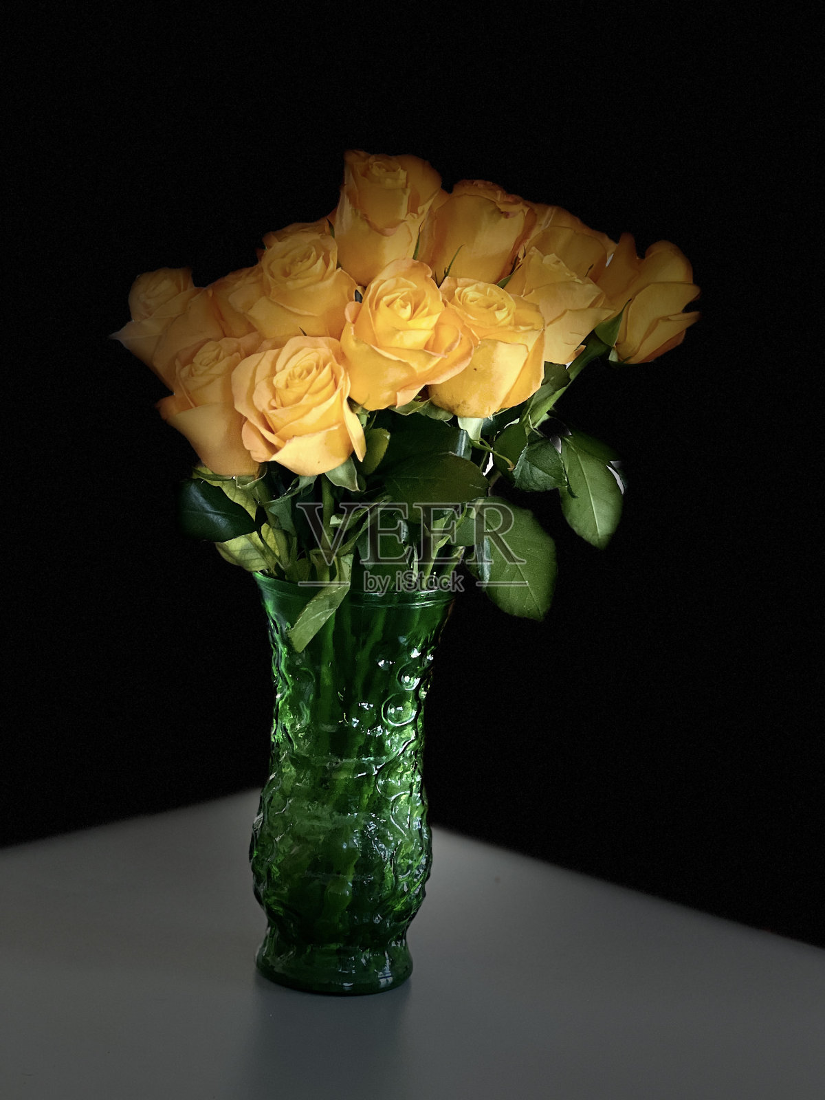 黄玫瑰，情人节照片摄影图片