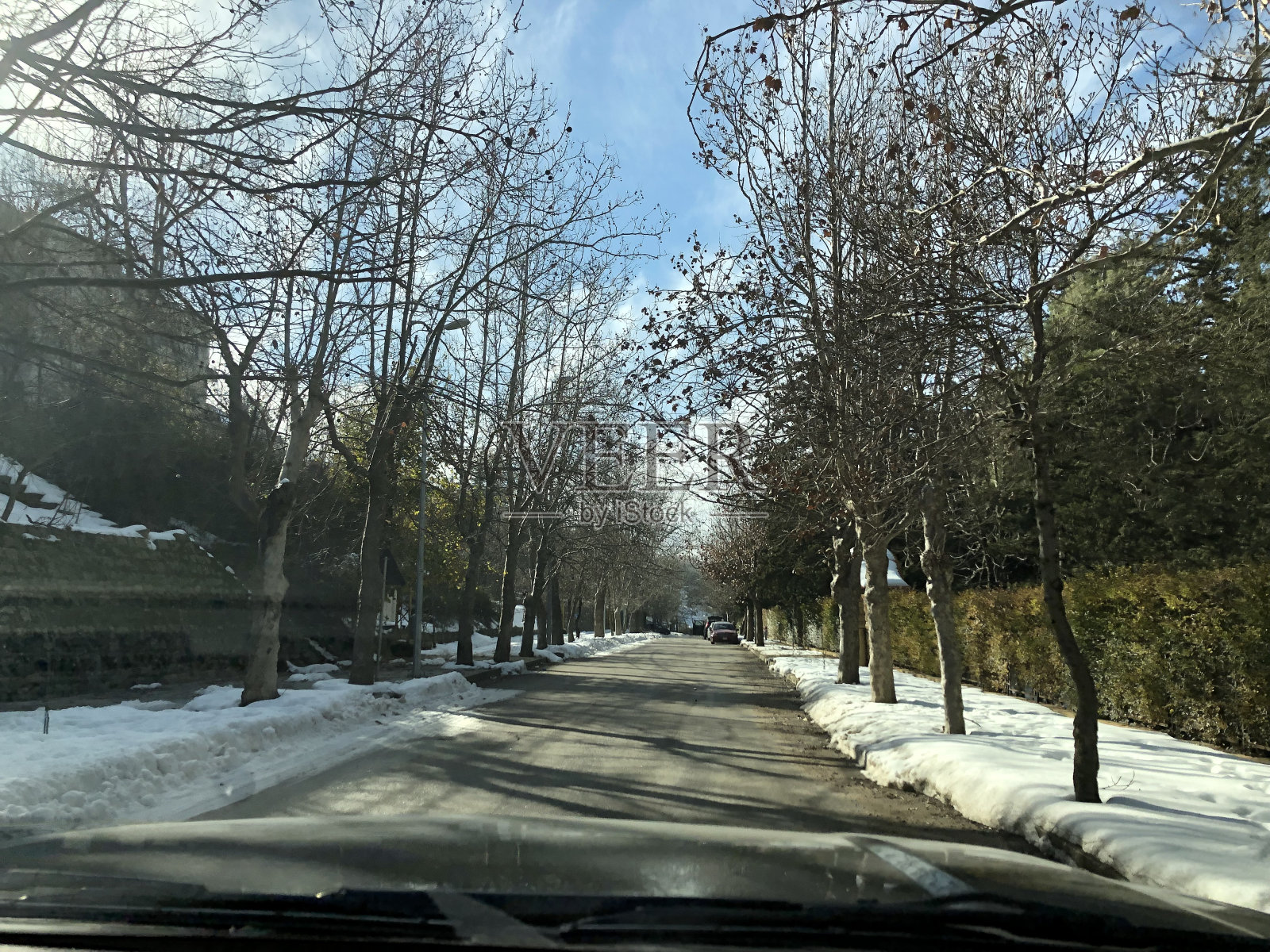 雪路在黎巴嫩山-黎巴嫩-中东照片摄影图片