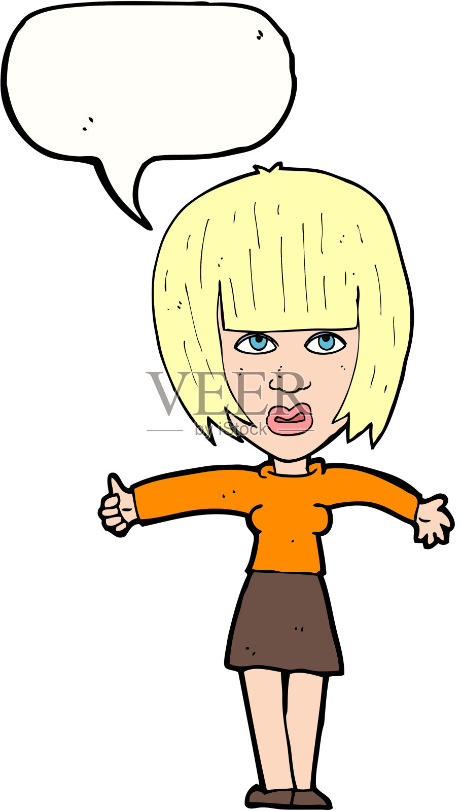 卡通惹恼了用言语泡泡的女人设计元素图片