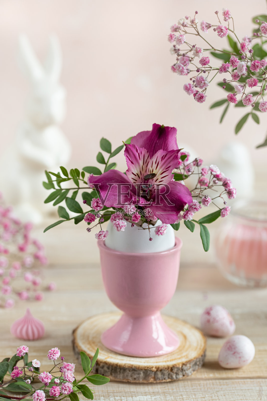 复活节创意装饰。照片摄影图片