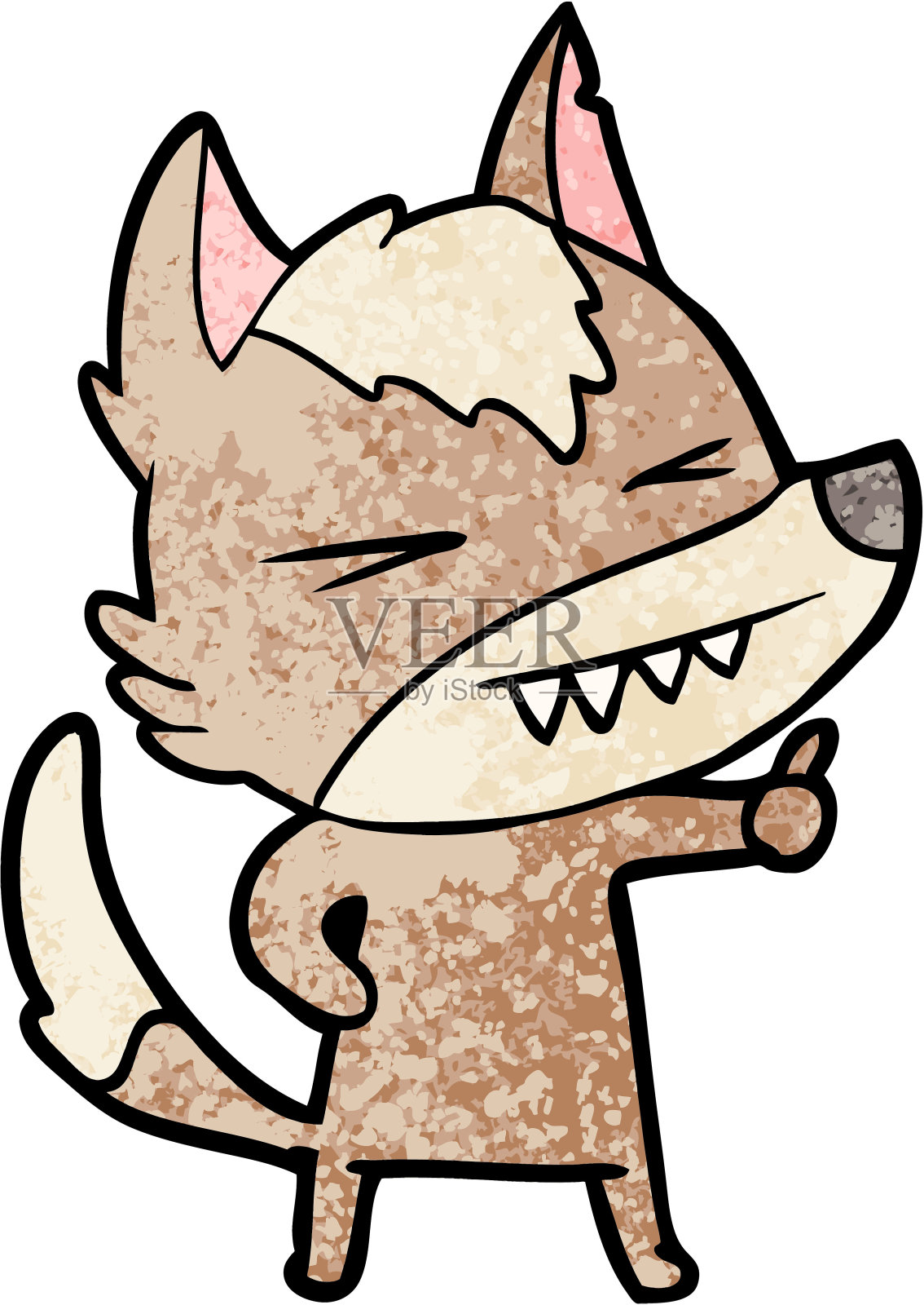 愤怒的狼漫画设计元素图片