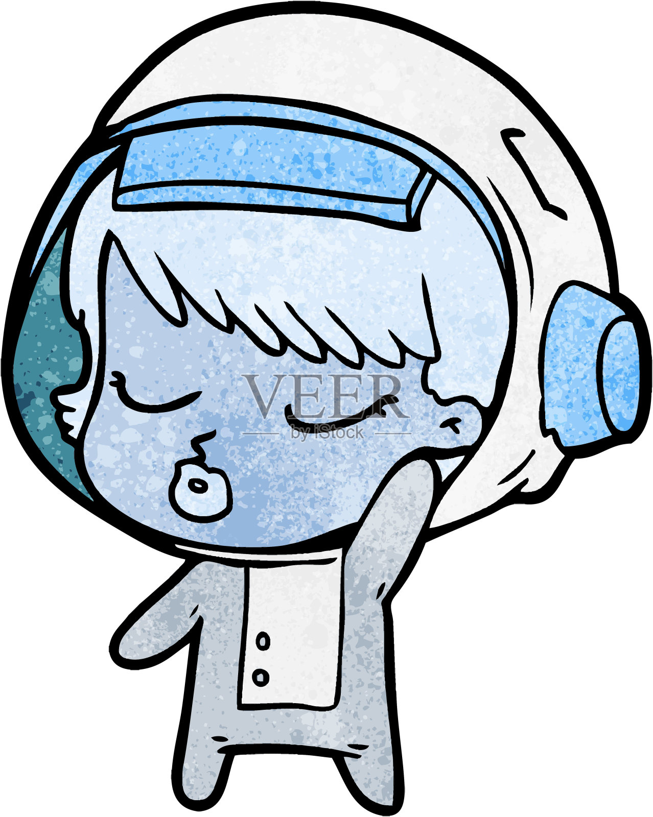 卡通漂亮的宇航员女孩设计元素图片