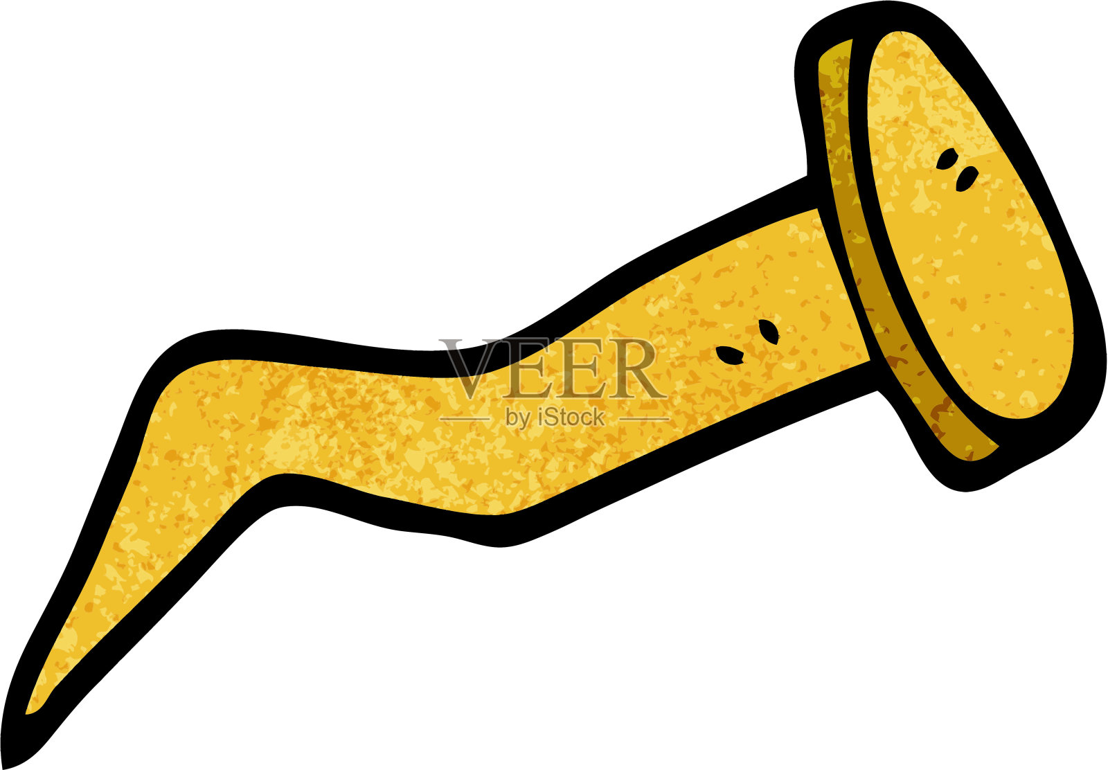 卡通涂鸦黄铜钉设计元素图片