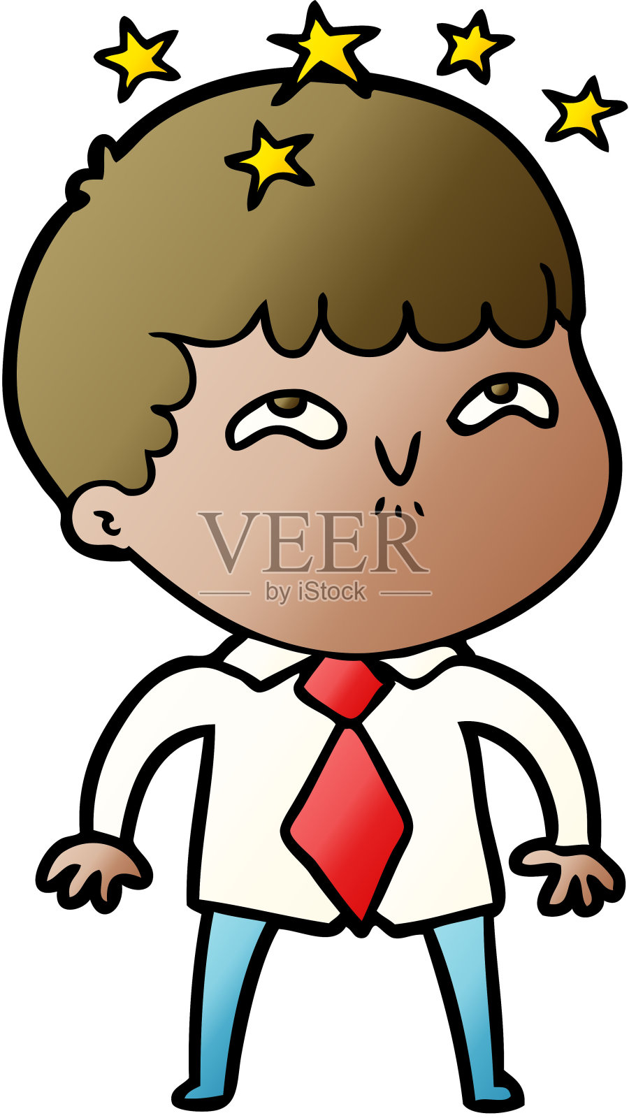 卡通惊奇男孩设计元素图片