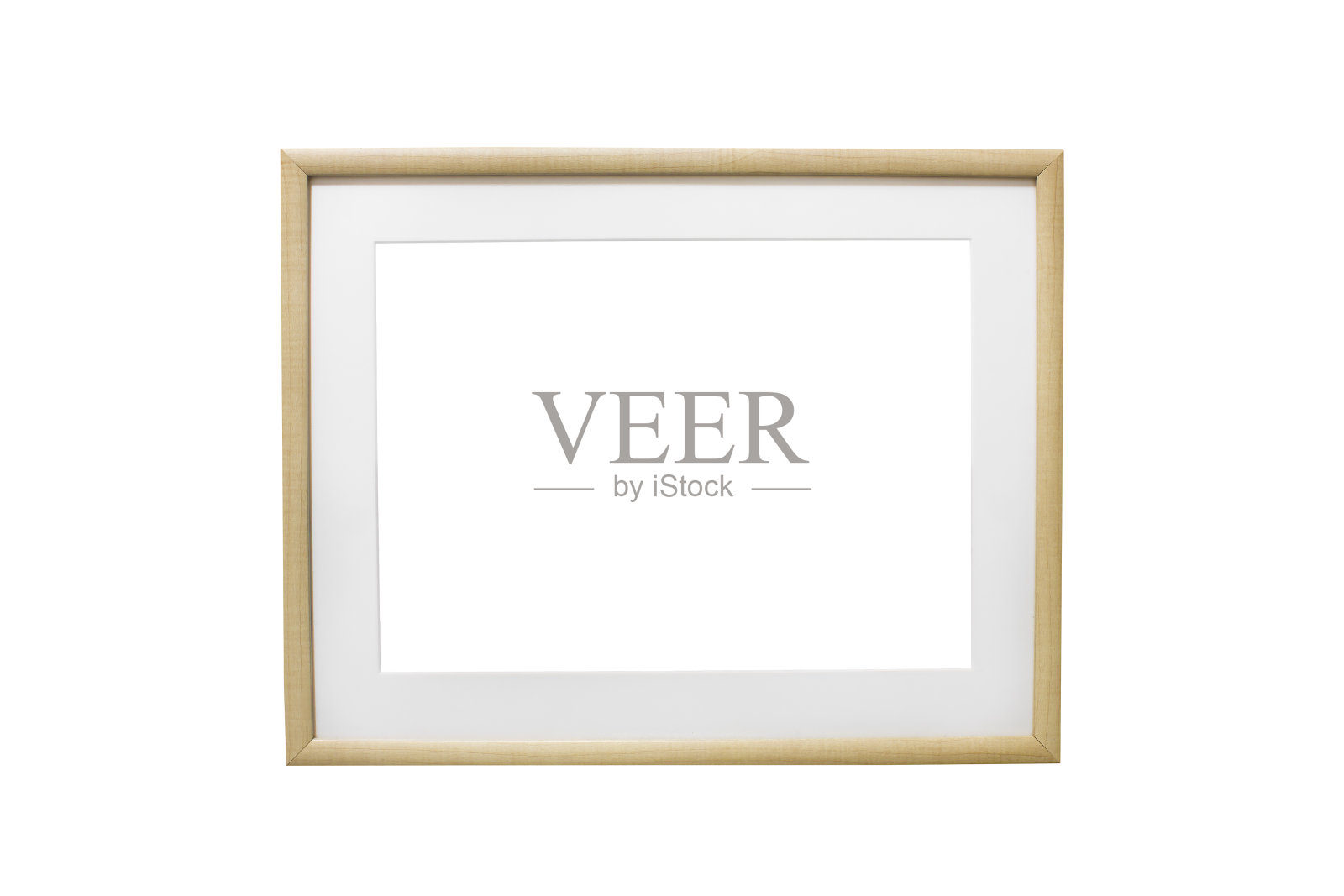 简单的浅棕色通通框孤立的白色背景。照片摄影图片