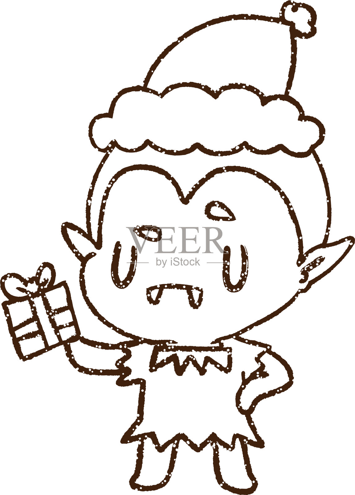 节日吸血鬼炭笔画设计元素图片