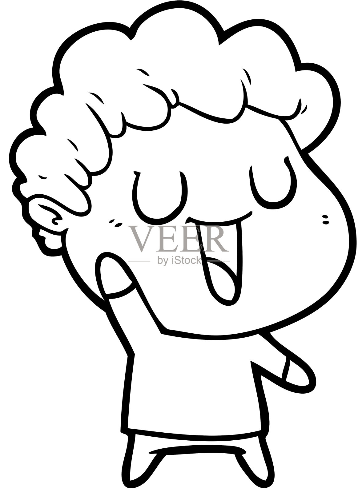 笑嘻嘻的卡通人设计元素图片