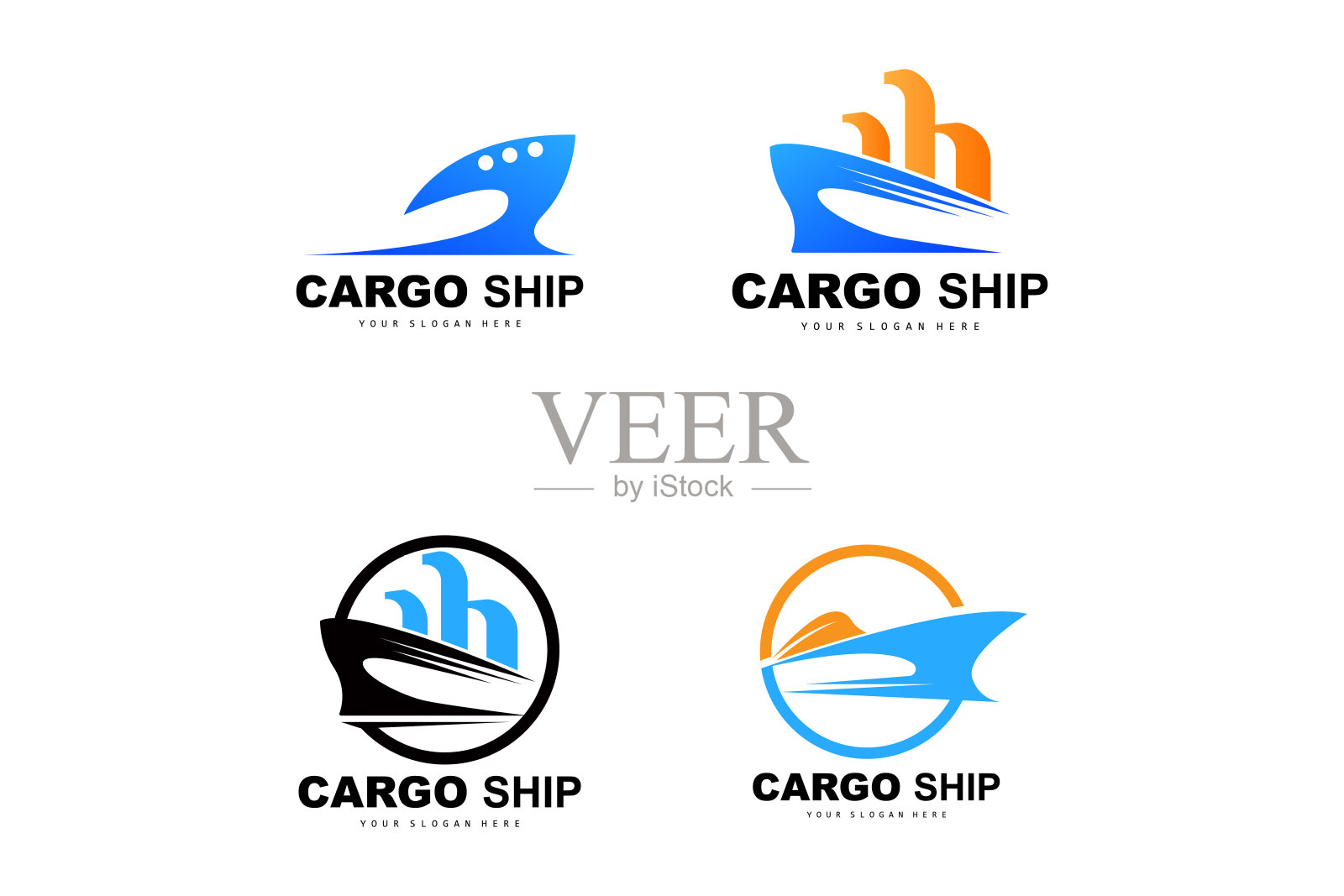 货船标志，快速货船矢量，帆船，船舶制造公司设计，水路航行，船舶车辆，运输，物流插画图片素材