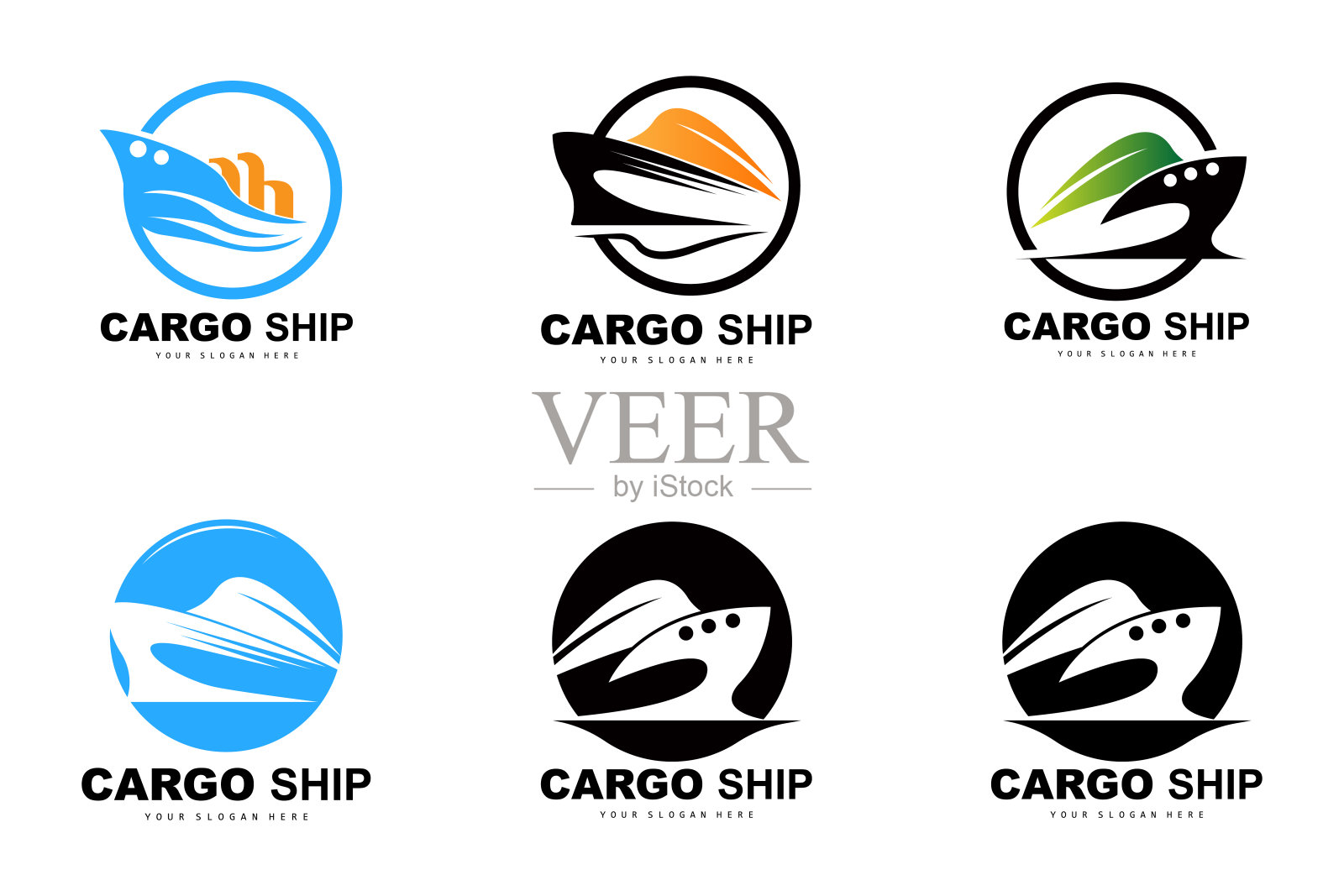 货船标志，快速货船矢量，帆船，船舶制造公司设计，水路航行，船舶车辆，运输，物流设计元素图片