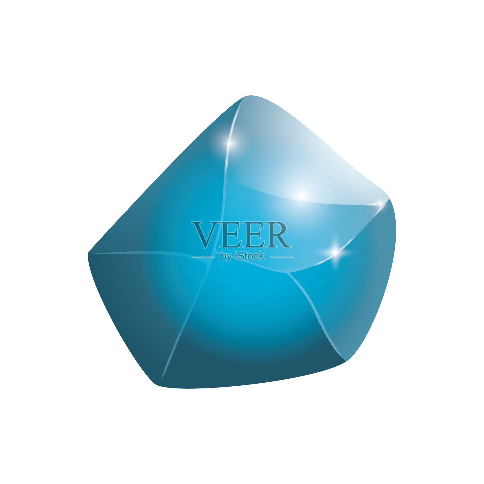 水晶和天然矿物。卡通魔法宝石。游戏资产。矢量图插画图片素材