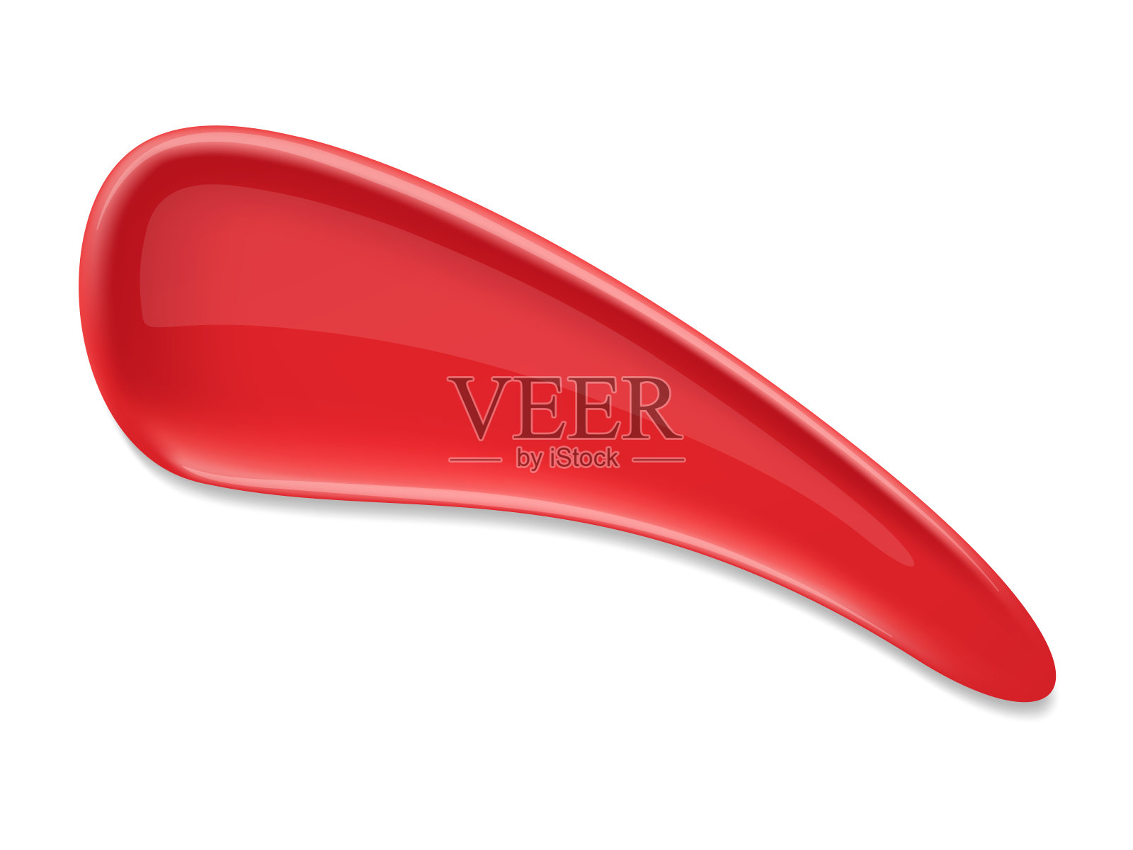 唇彩孤立于白色之上插画图片素材