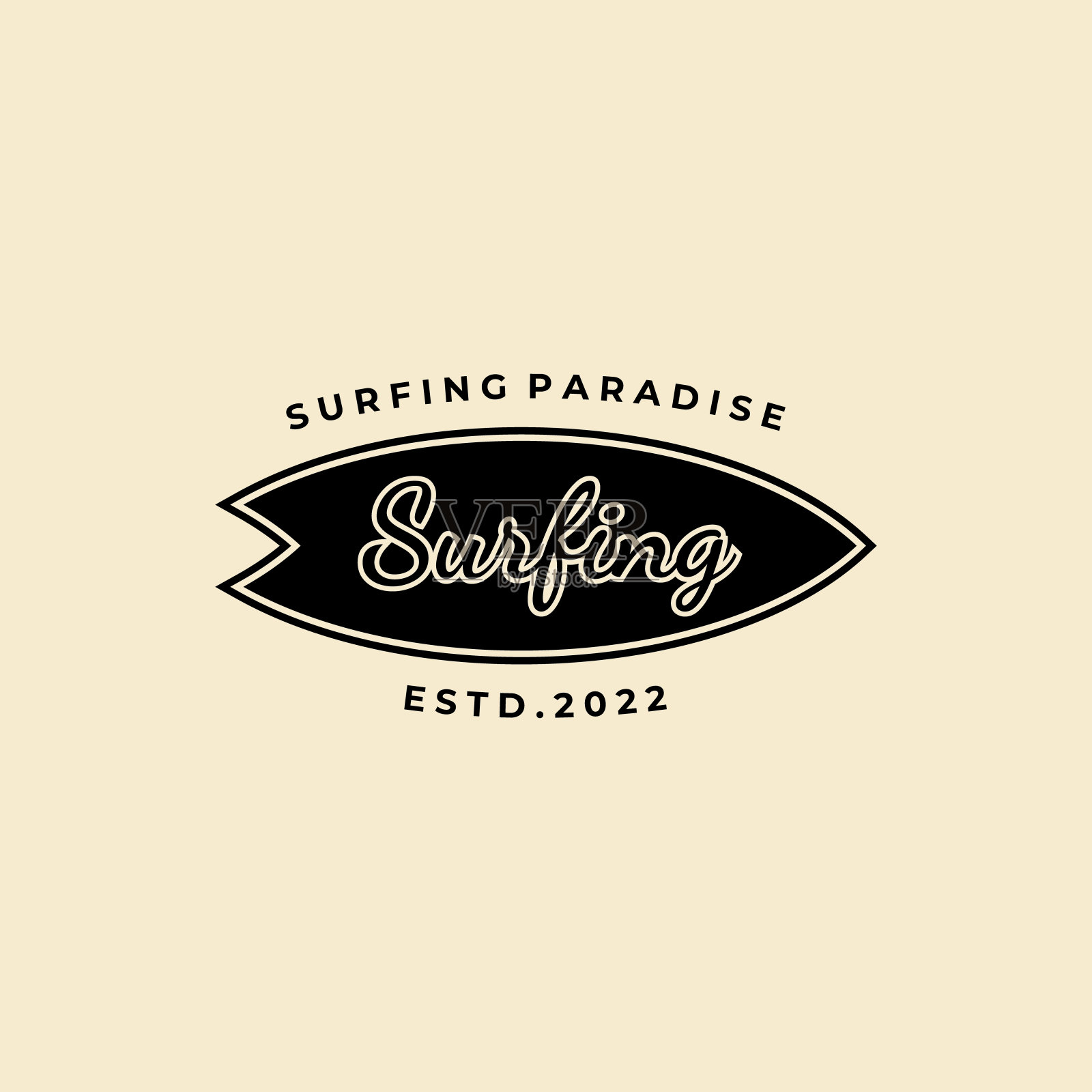 冲浪天堂符号矢量设计插图插画图片素材