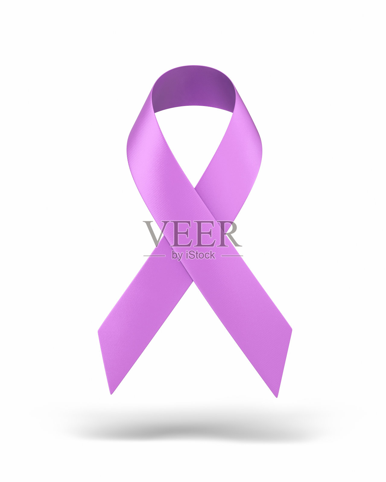 感知紫色丝带折叠，对象+阴影裁剪路径照片摄影图片