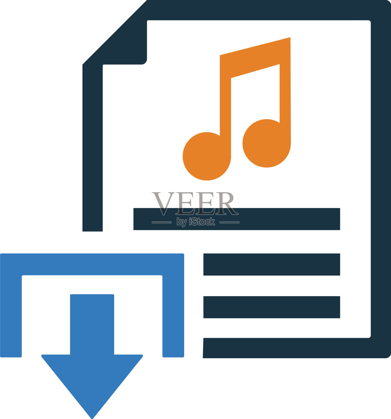 音乐下载图标设计元素图片