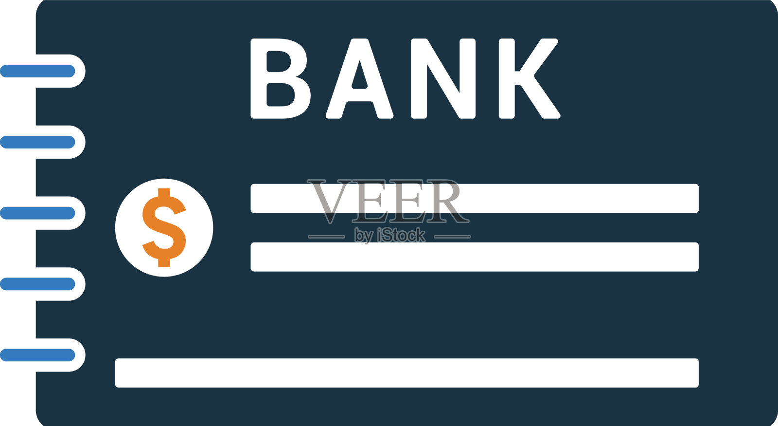 银行支票簿图标设计元素图片