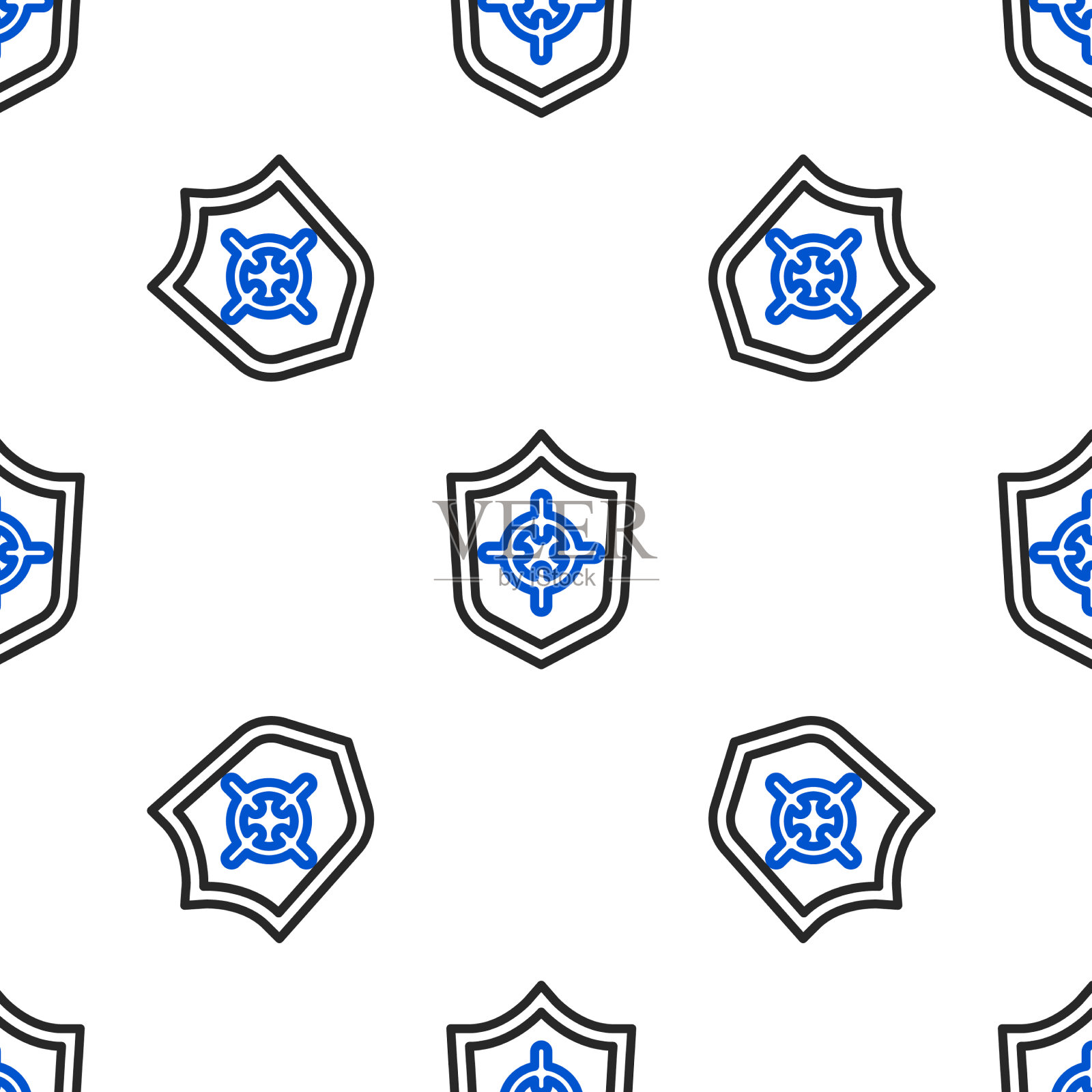 线屏蔽图标隔离无缝图案上插画图片素材