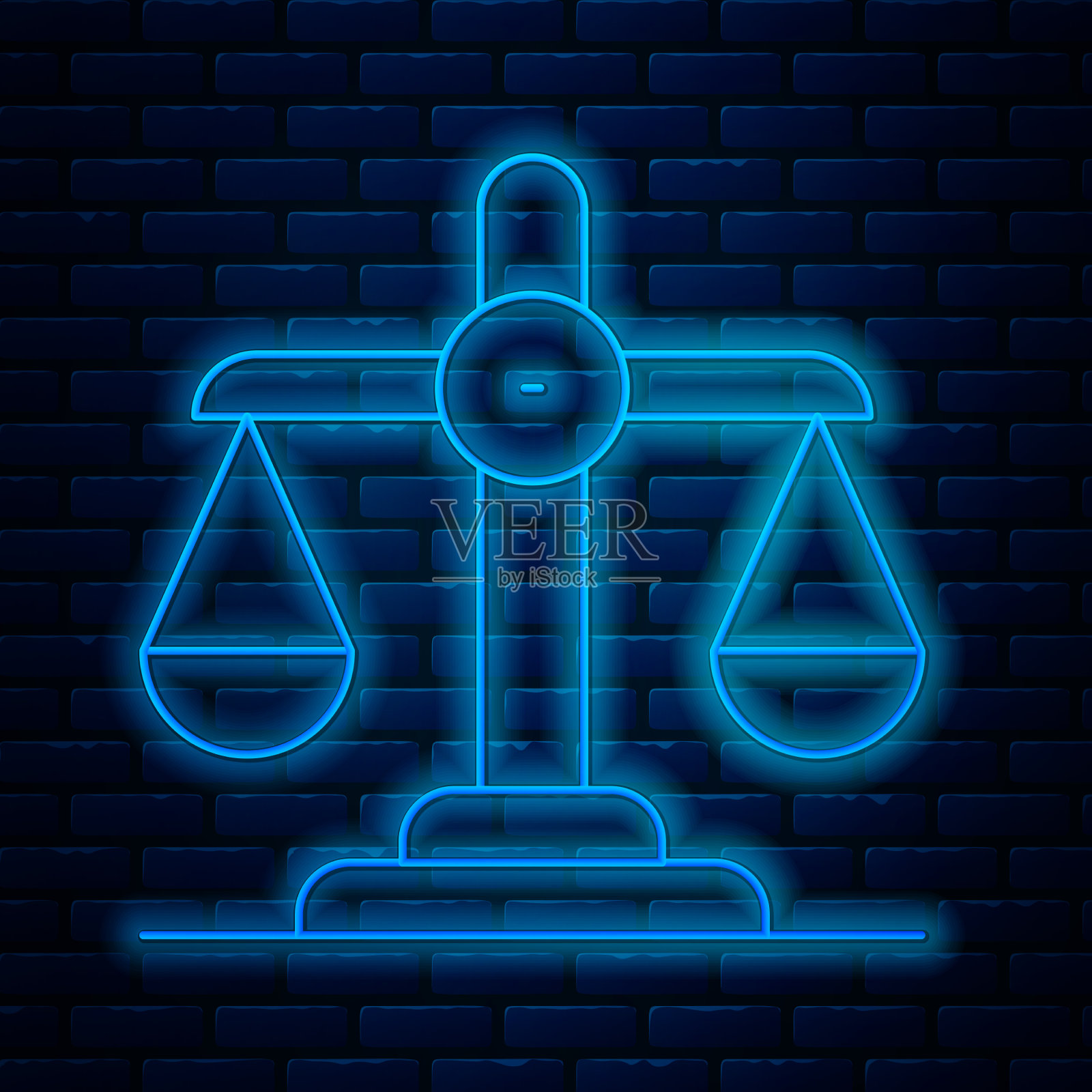 发光的霓虹灯线性别平等的图标孤立上插画图片素材