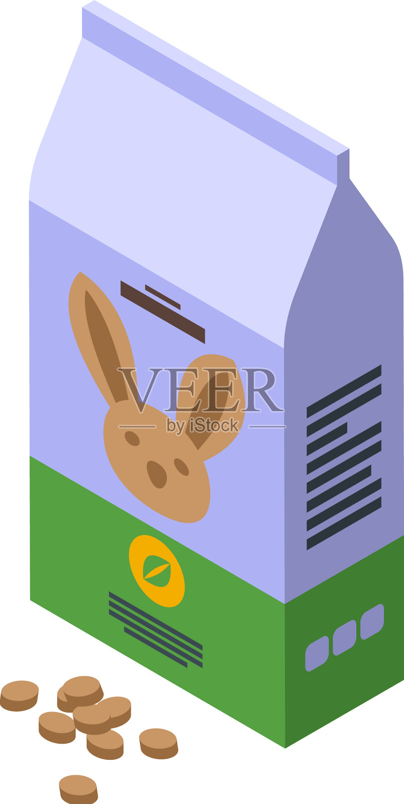 兔子食品包装图标等长动物插画图片素材