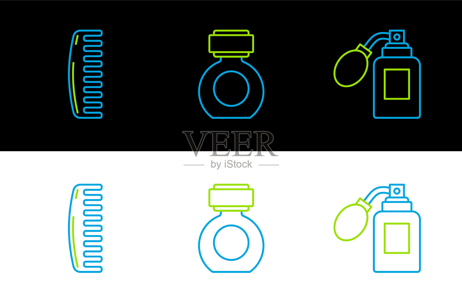 在须后水瓶上设置雾化器图标素材