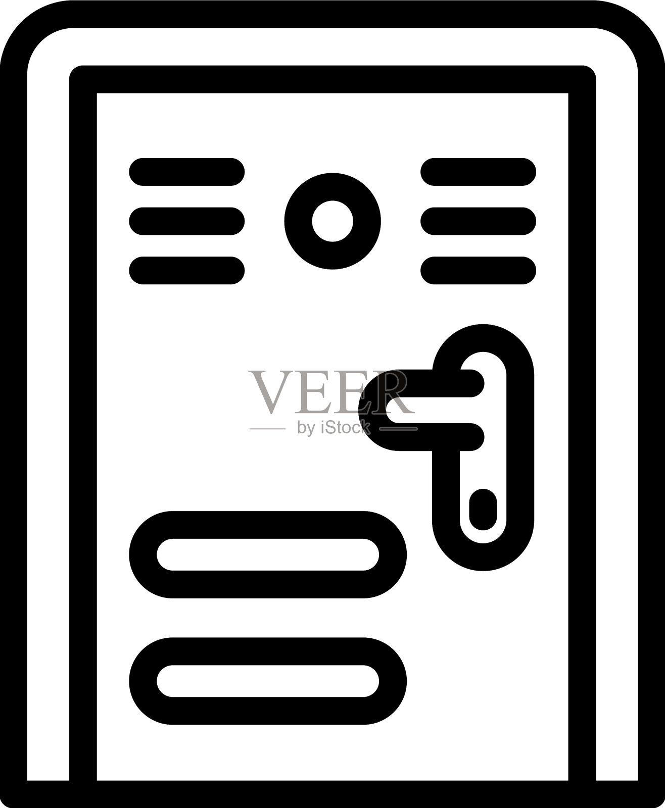 木门图标轮廓现代设计图标素材