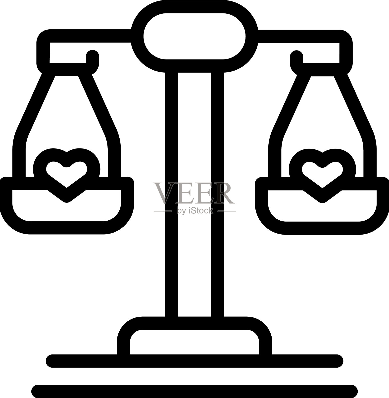 慈善平衡图标轮廓国际插画图片素材