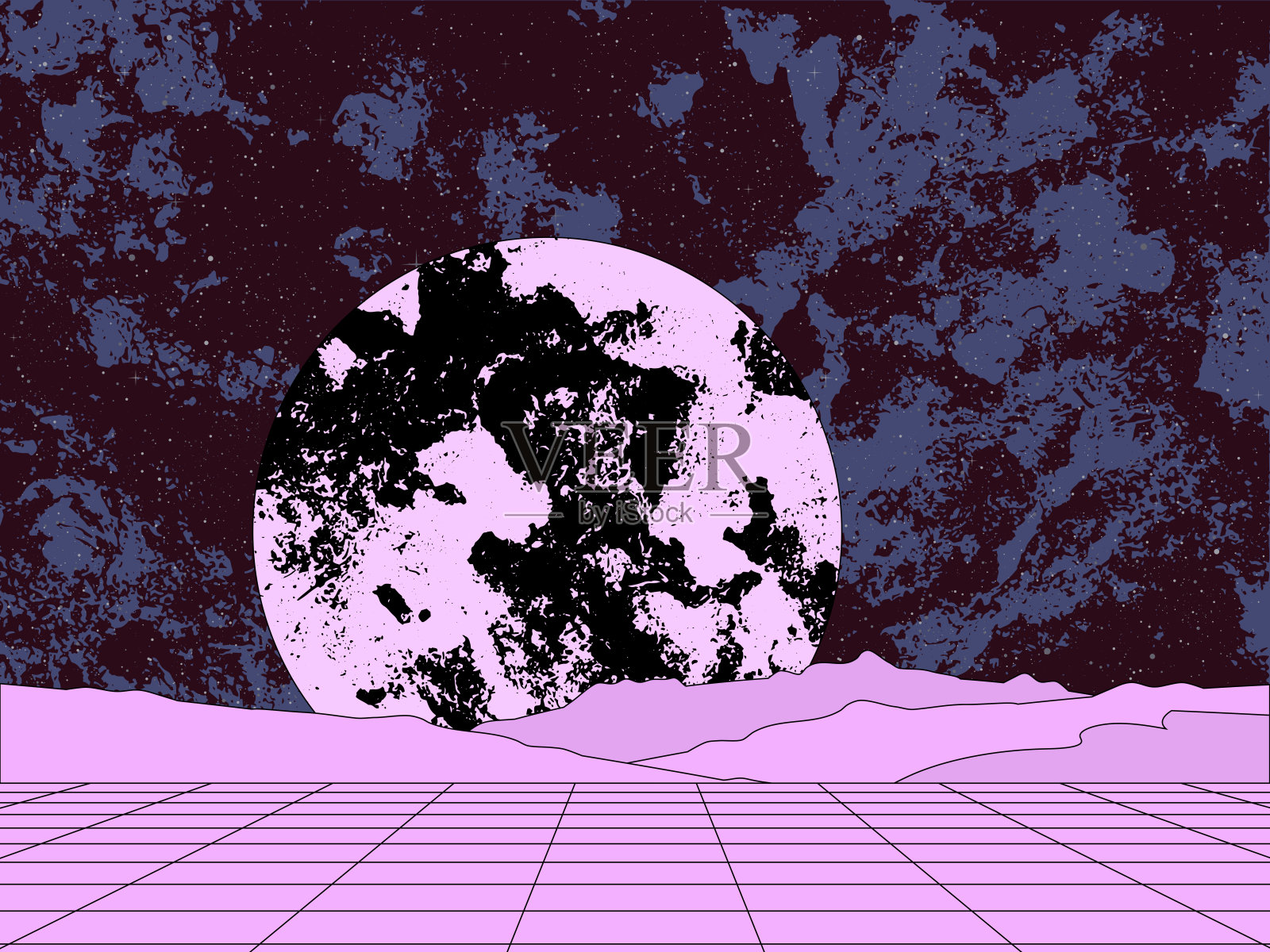 抽象的垃圾空间背景插画图片素材