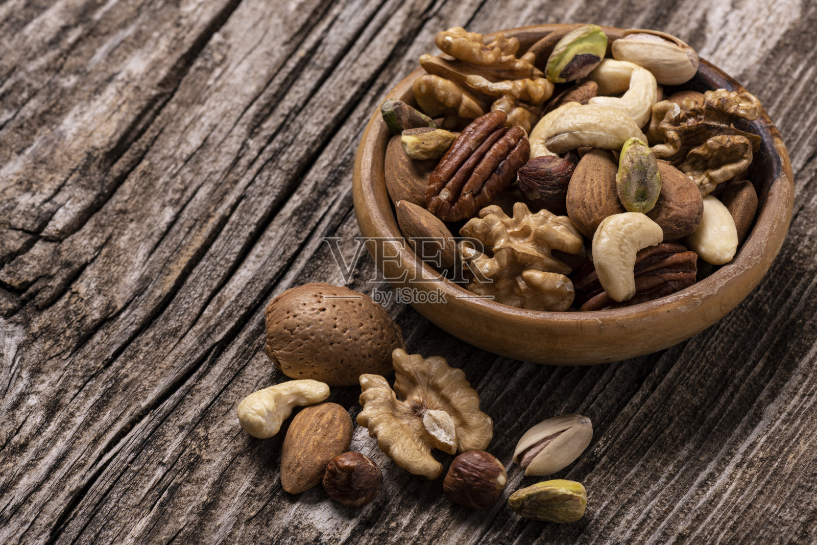 各种有壳的干果照片摄影图片