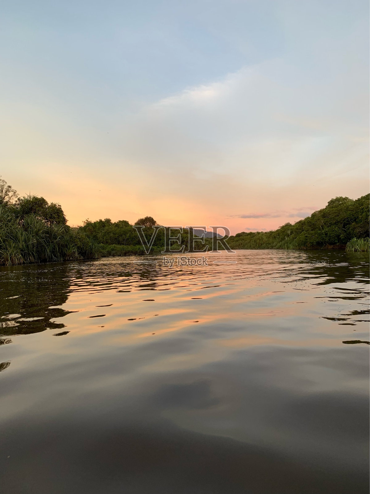 平河黄昏照片摄影图片