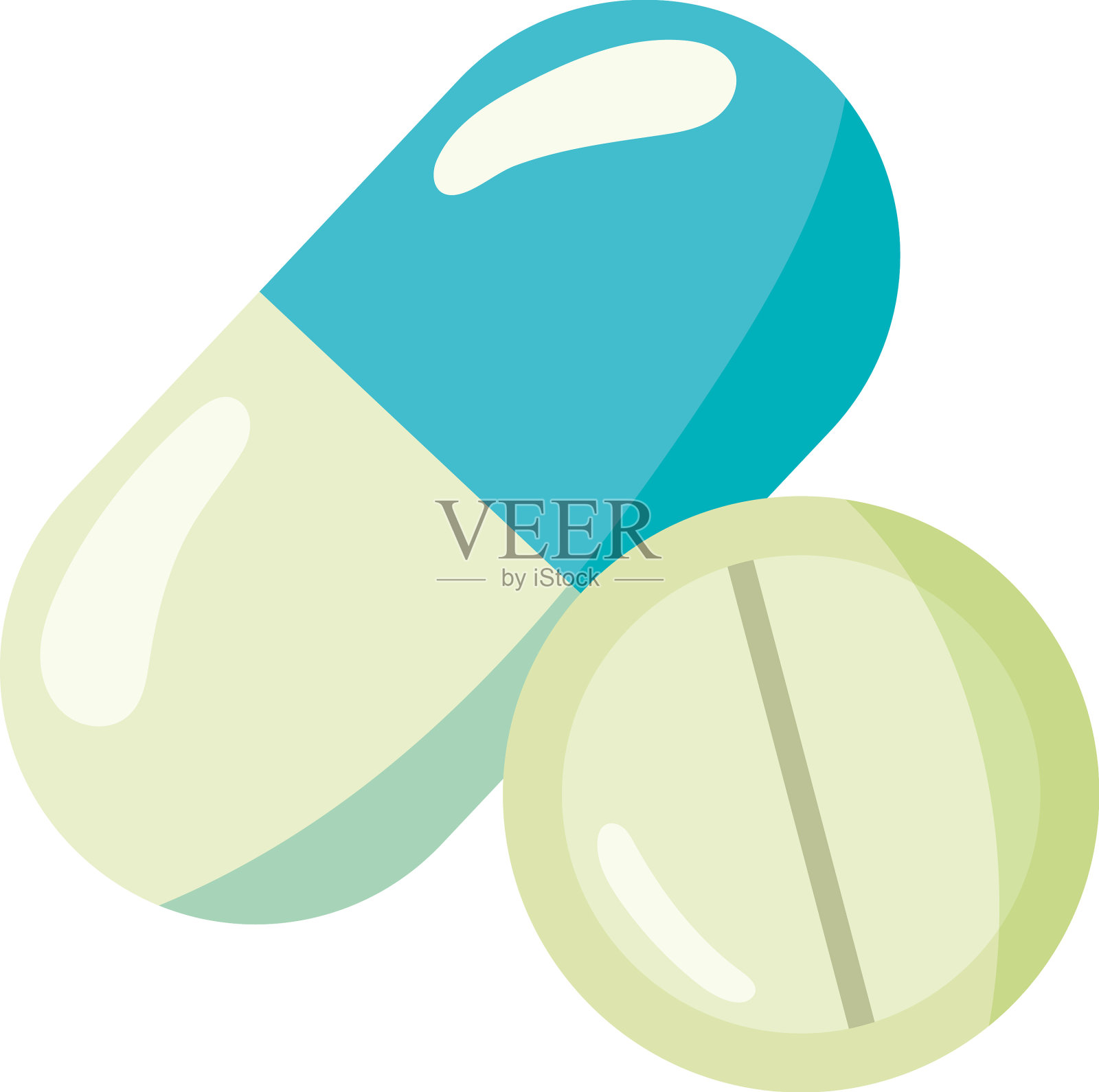 胶囊、丸类药物设计元素图片