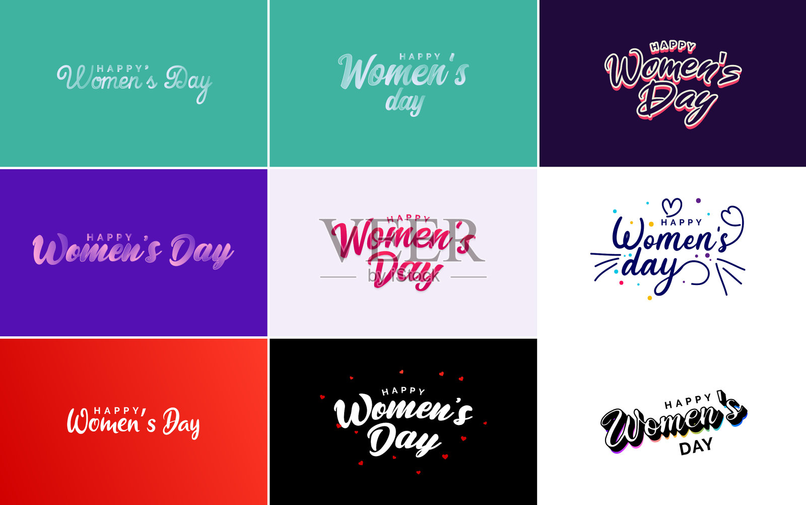 妇女节快乐设计用了一个逼真的插画图片素材