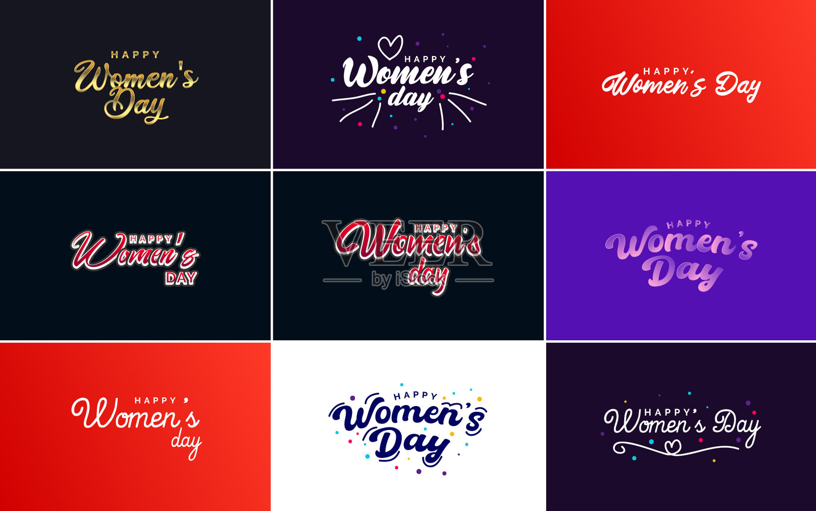 摘要妇女节快乐标志用一个女人的脸插画图片素材