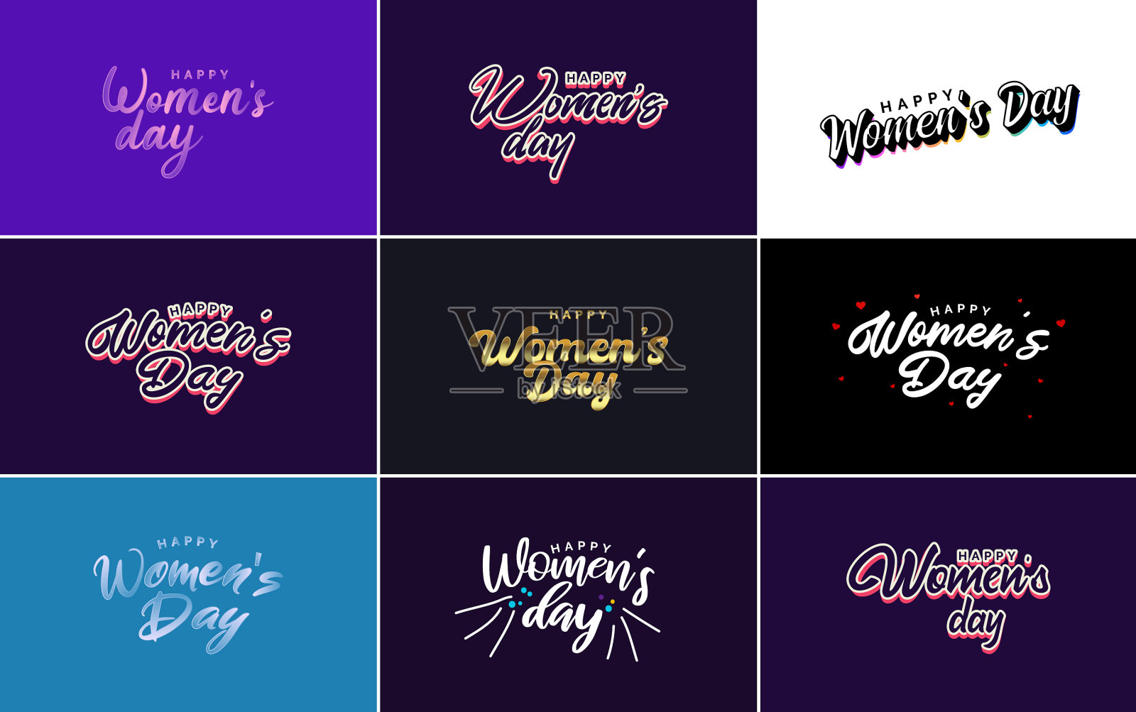 摘要妇女节快乐标志用一个女人的脸插画图片素材