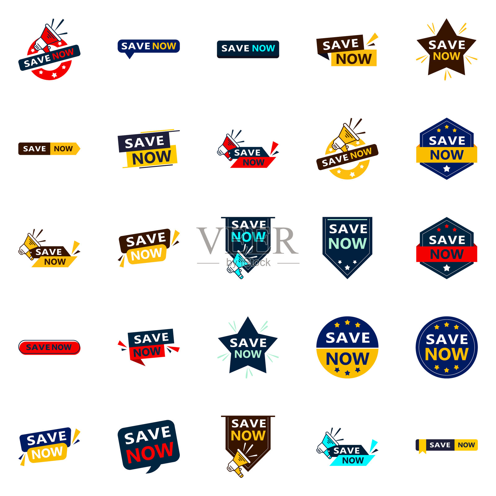 25个创新的印刷横幅为新鲜插画图片素材