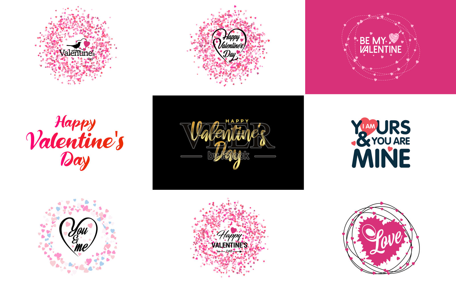 妇女节快乐字体印刷海报用插画图片素材