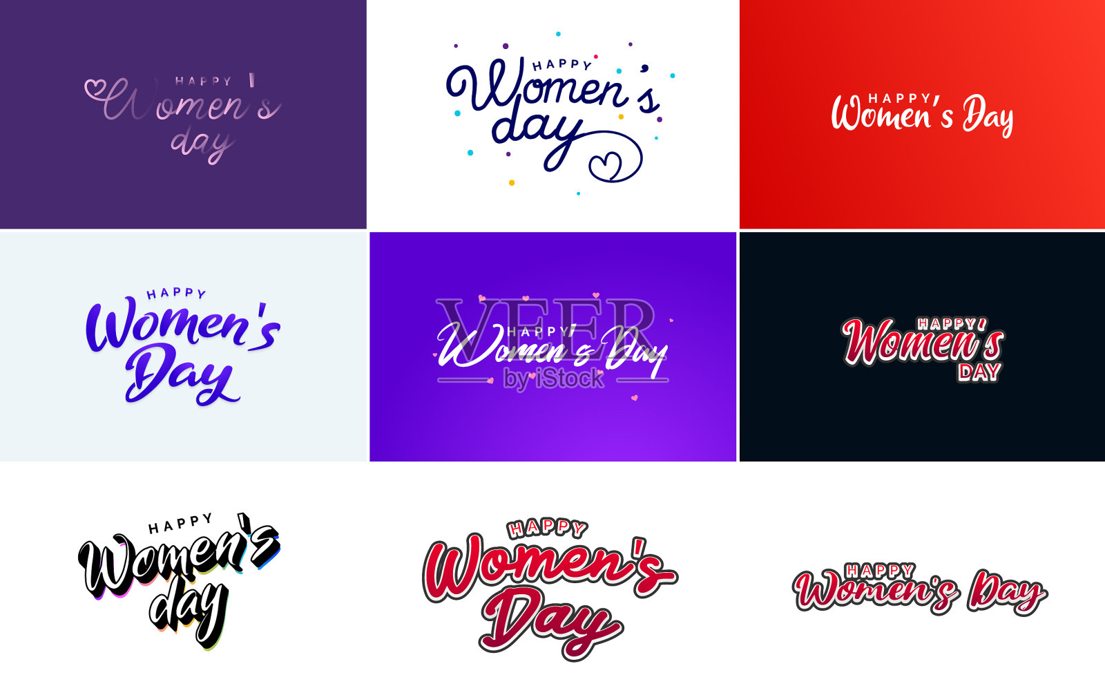 三八妇女节用爱心刻字插画图片素材