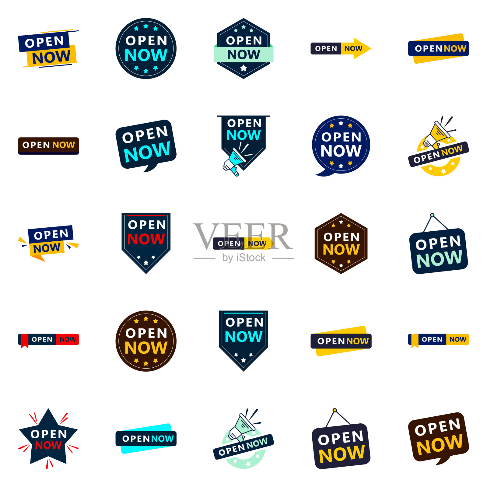 现在打开签名包25个可编辑的设计插画图片素材