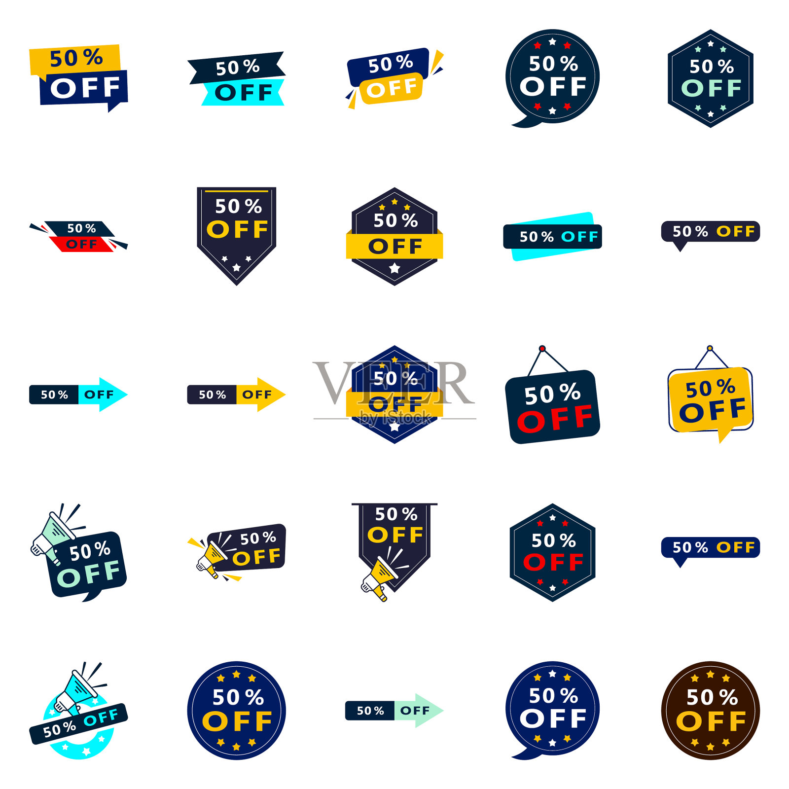 25个独特的图形模板的集合插画图片素材