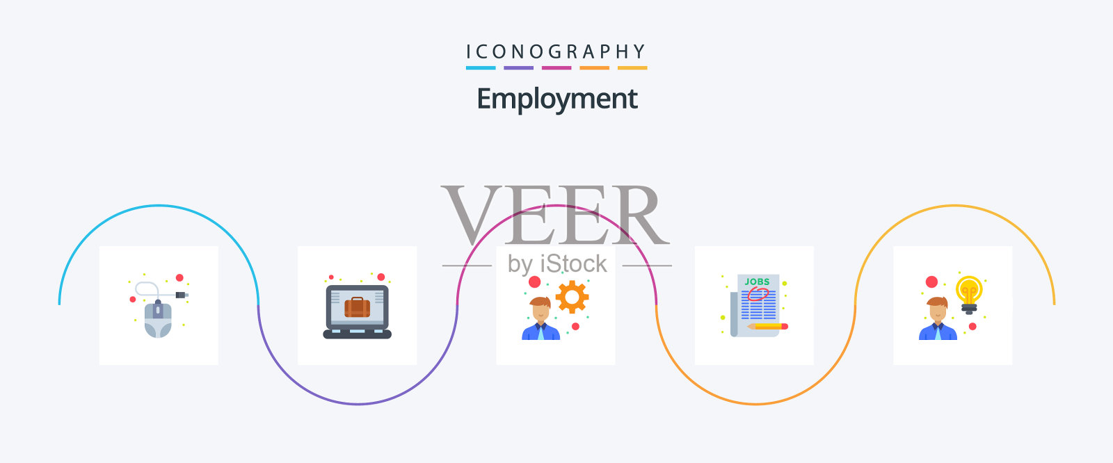 就业平5图标包包括想法图标素材